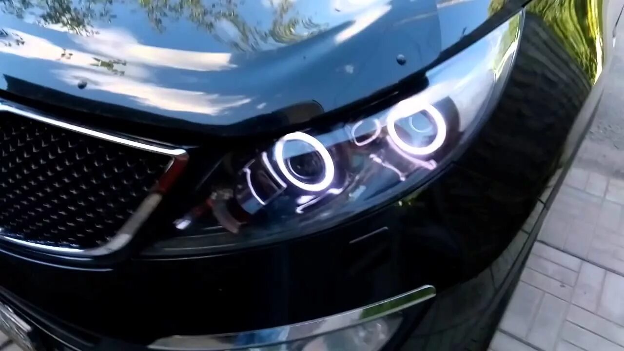 Реснички на фары - KIA Sportage (3G), 2 л, 2012 года стайлинг DRIVE2