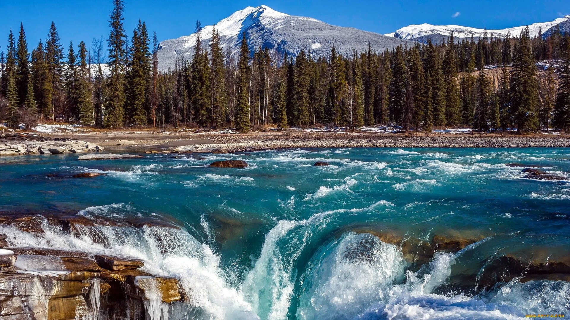 Водопад Атабаска Канада. Национальный парк Джаспер Атабаска. Река Атабаска Канада. Озеро атабаска северная америка