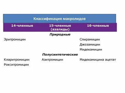 Антибиотики аминогликозиды макролиды тетрациклины