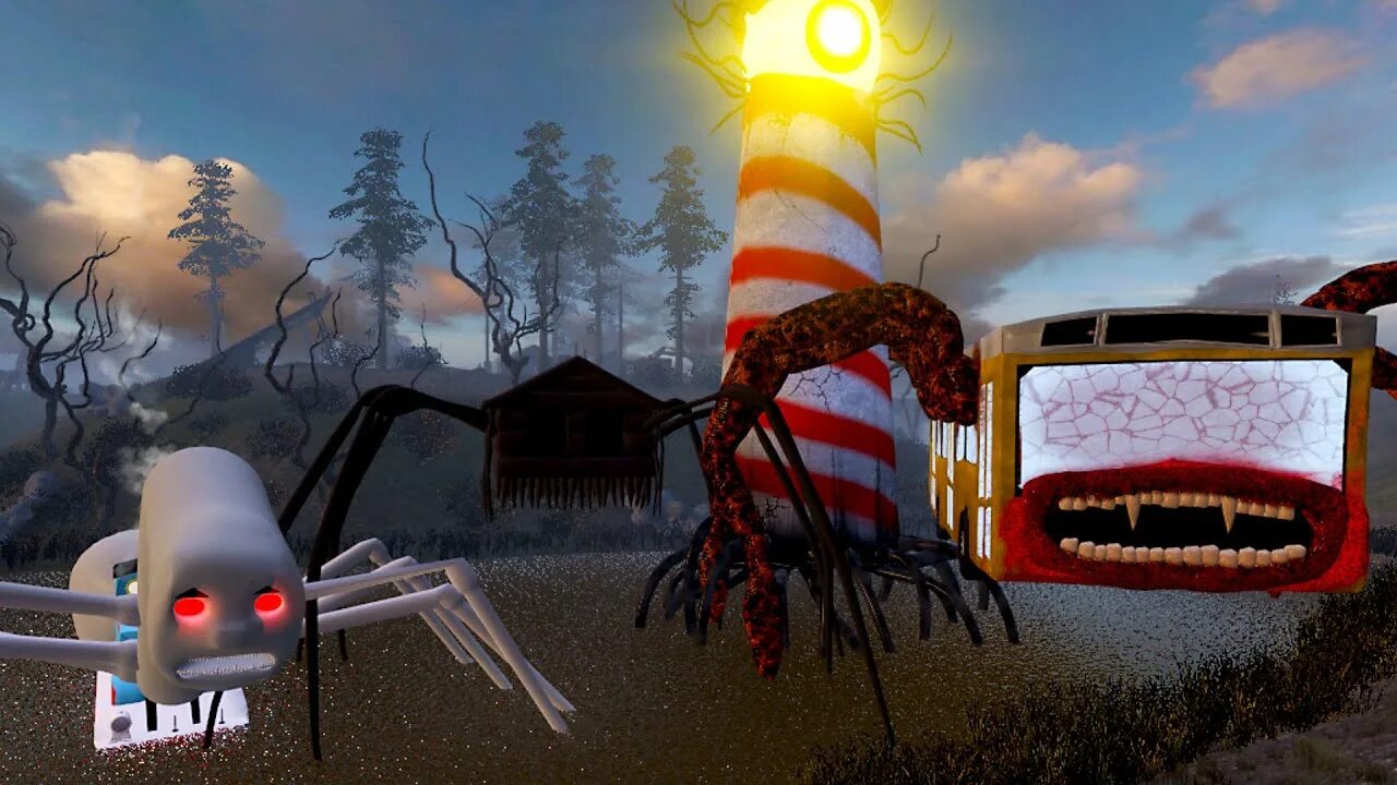 Как выглядит дом пожиратель GIANT LIGHTHOUSE MONSTER HUNTED ME YouTube