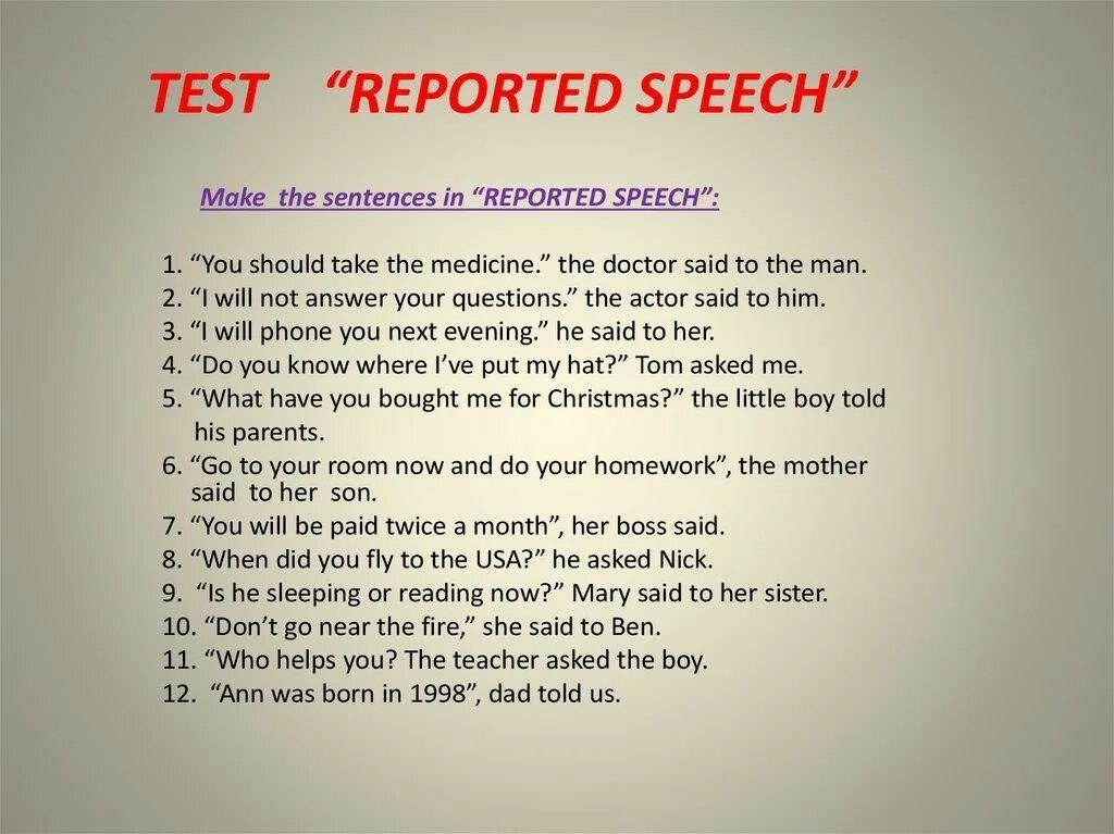 This is what i should do. Косвенная речь reported Speech. Reported Speech упражнения. Reported Speech тест. Should reported Speech.