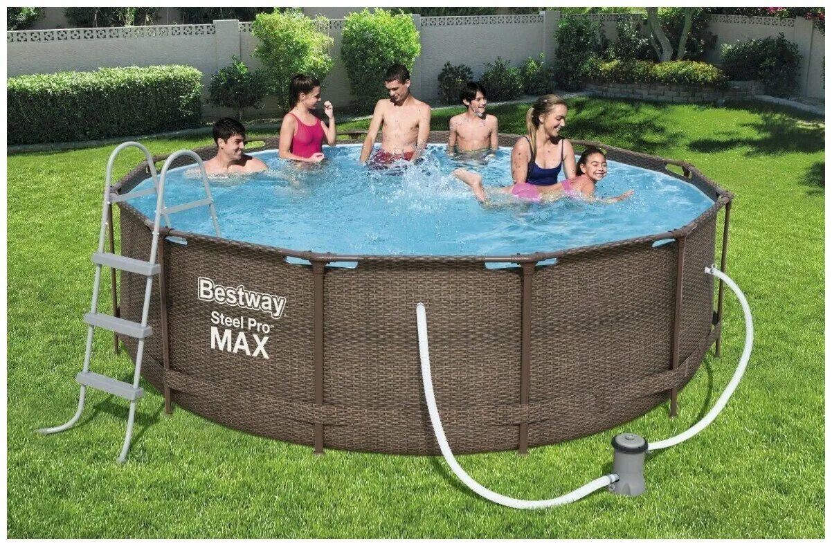 Бассейн высота 100 см. Бассейн bestway steel pro max 56709. бассейн каркасный bestway 366х100см. бассейн каркасный bestway steel pro max 366х122см. бассейн bestway steel pro max 56709, 366х100 см.