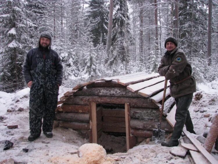 Жизнь охотника 2. Таёжный бушкрафт. Bushcraft укрытие.