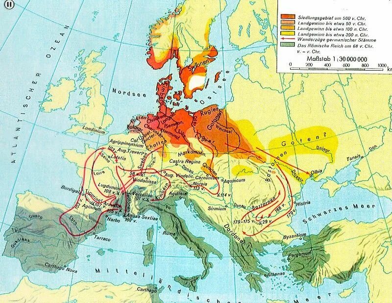 Карта расселения германских племен. Карта расселения древнегерманских племен. Древние германцы карта расселения. Расселение древних германцев карта