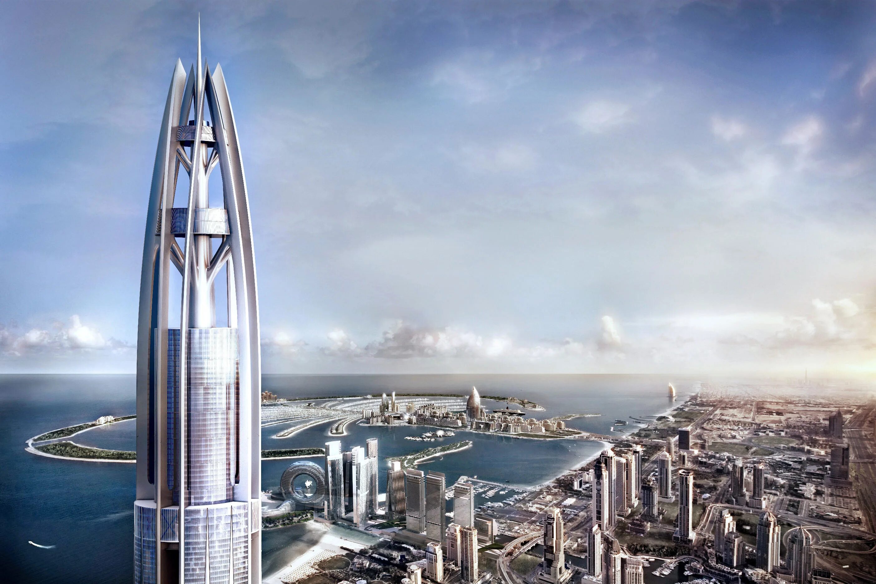 Дубай в будущем. Башня Накхил. Нахиль в Дубае. Башня Нахиль Дубай. Башня Нахиль проект.