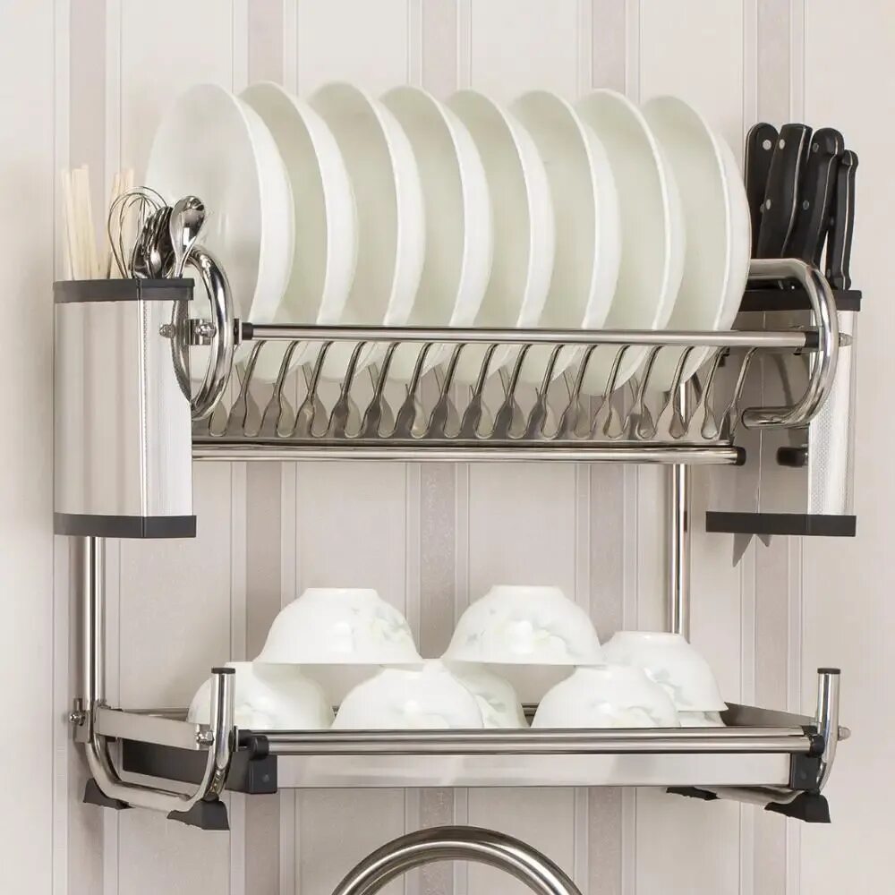 Сушилка для посуды draining Rack, 425х240х27 мм. Stainless Steel Drain Rack. Сушилка для посуды dish Rack угловая. Подвесная сушка для посуды на кухню.