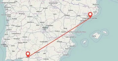 Сколько километров до барселоны