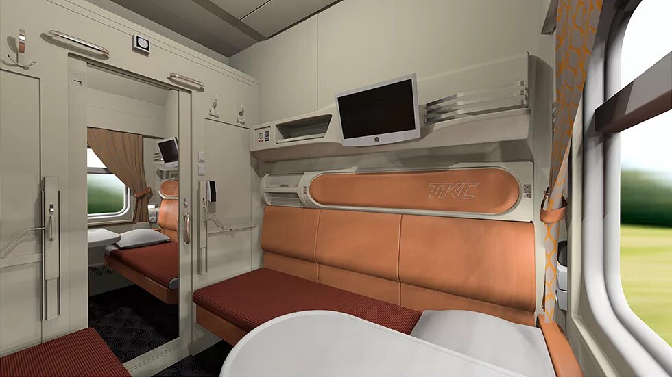 2-seater train compartment restyling for TCS Ippiart Studio