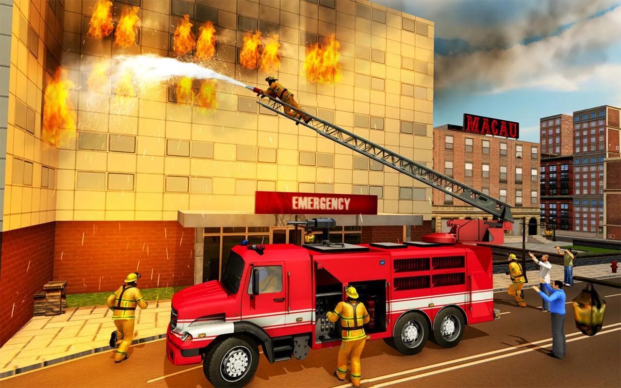 Эмердженси спасатели. Пожарная машина. Пожарная машина для детей. Пожарная машина и пожарный. Игры про пожарные машины