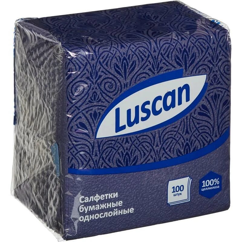 Салфетки 24х24см 1-сл. /уп. Салфетки бумажные luscan 1сл24х24белые100шт/уп. Салфетки luscan белые, 100 шт. Салфетки бумажные luscan.