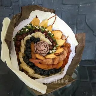 Простые букеты из сухофруктов своими руками
