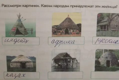 Однкнр подпишите названия жилищ