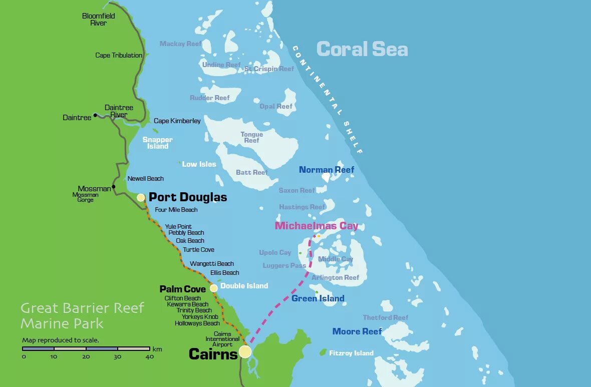 Где риф. Остров Барьерный риф на карте. Большой Барьерный риф на карте.