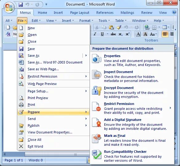 Форматы 2007 ворда