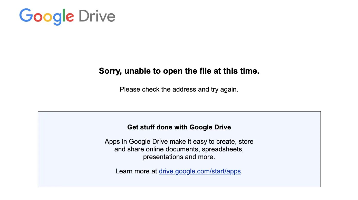 Open scripts. Unable to open the script file. google apps script. cant open my file in google drive. неверный url.