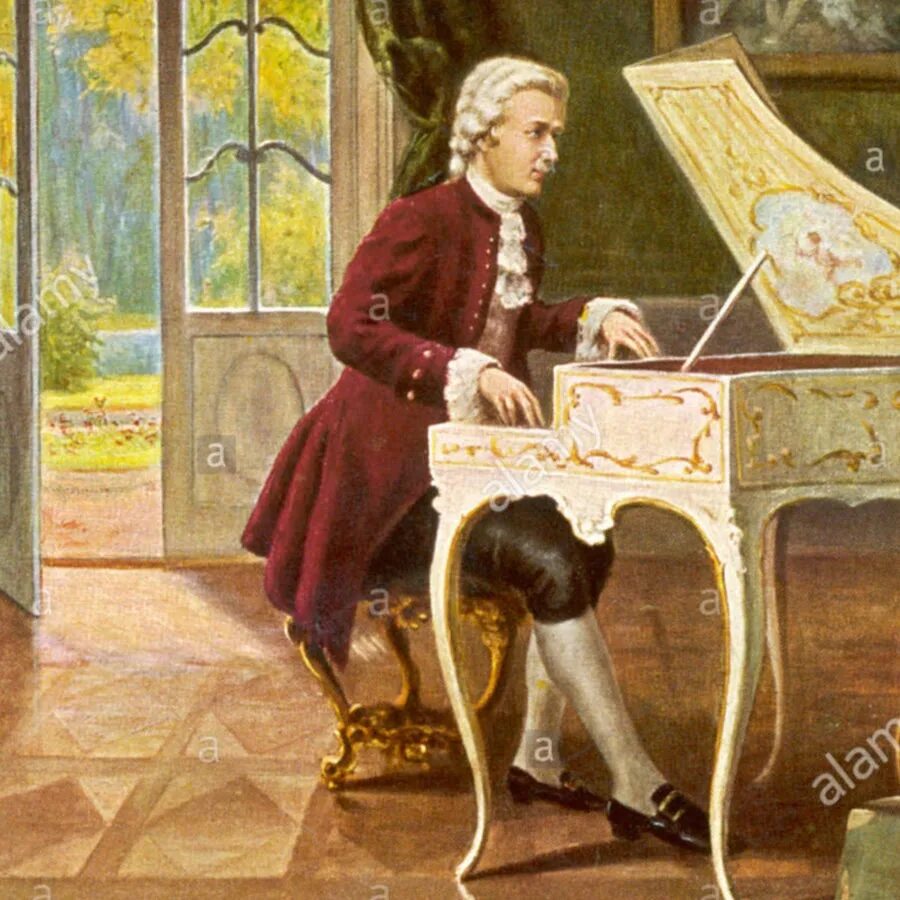 Концерт моцарт клавесин. Клавесин Моцарта. Моцарт за клавесином. Клавесин Людвига Ван. Старый повар Паустовский клавесин.