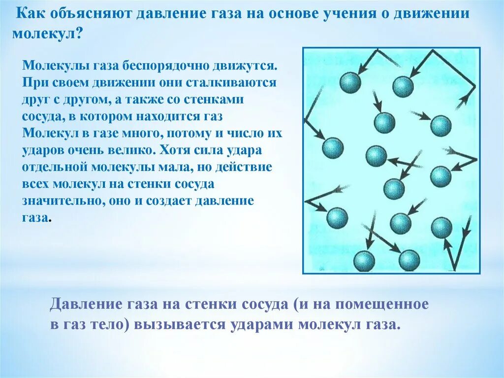 Как объясняют давление газа на основе учения о движении молекул. Объясните давление газа на основе учения о движении молекул. Как объясняется давление газа. Давление газа на стенки сосуда объясняется. Сильное давление газа