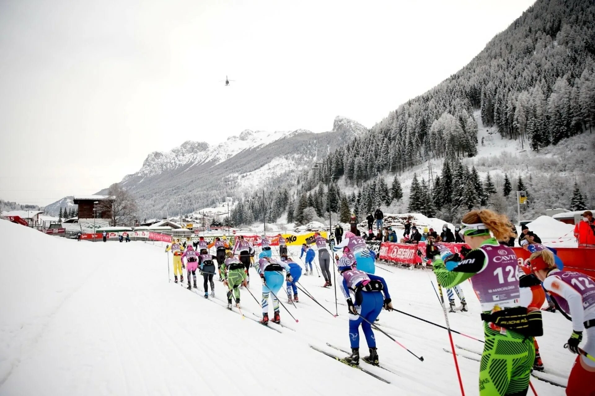 Visma Ski Classics. Ски Классик марафон. Марафон лыжный спорт. Лыжный стадион Южный Тироль, Тоблах. Ski classic