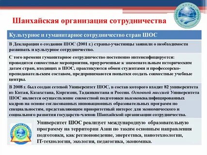 Организации сотрудничества деятельность организации в