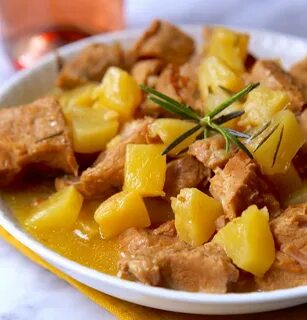 Мясо свинины с ананасом