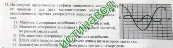 Используя рисунок выберите из предложенного перечня. На рисунке представлены графики зависимости смещения x от времени t. На рисунке представлен график зависимости смещения x от времени t. Графики зависимости от времени смещения при колебаниях. На графике представлена зависимость смещения маятника от времени.