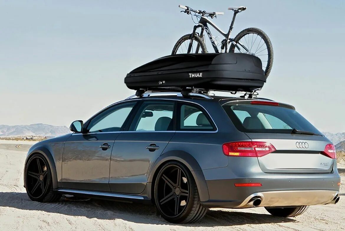 Багажник на крышу универсала. Audi rs6 thule. audi a4 allroad бокс на крышу. audi rs6 багажник. багажник на крышу автомобиля audi a4 b8.