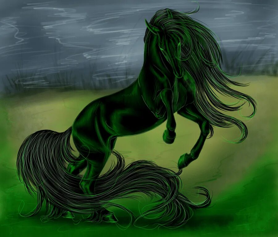 Зеленую лошадку. Келпи Единорог. Пегас келпи. Келпи конь. Келпи демон.