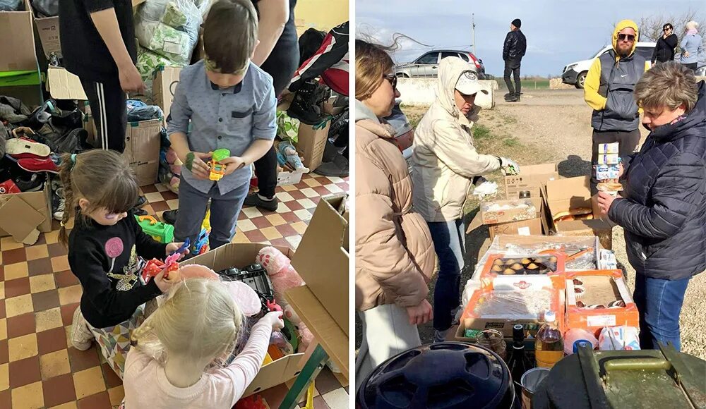 Волонтеры помогают. Феодосия помощь беженцам. Помощь волонтеров.