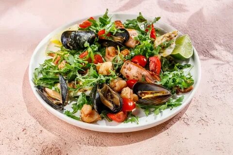 Руккола с морепродуктами