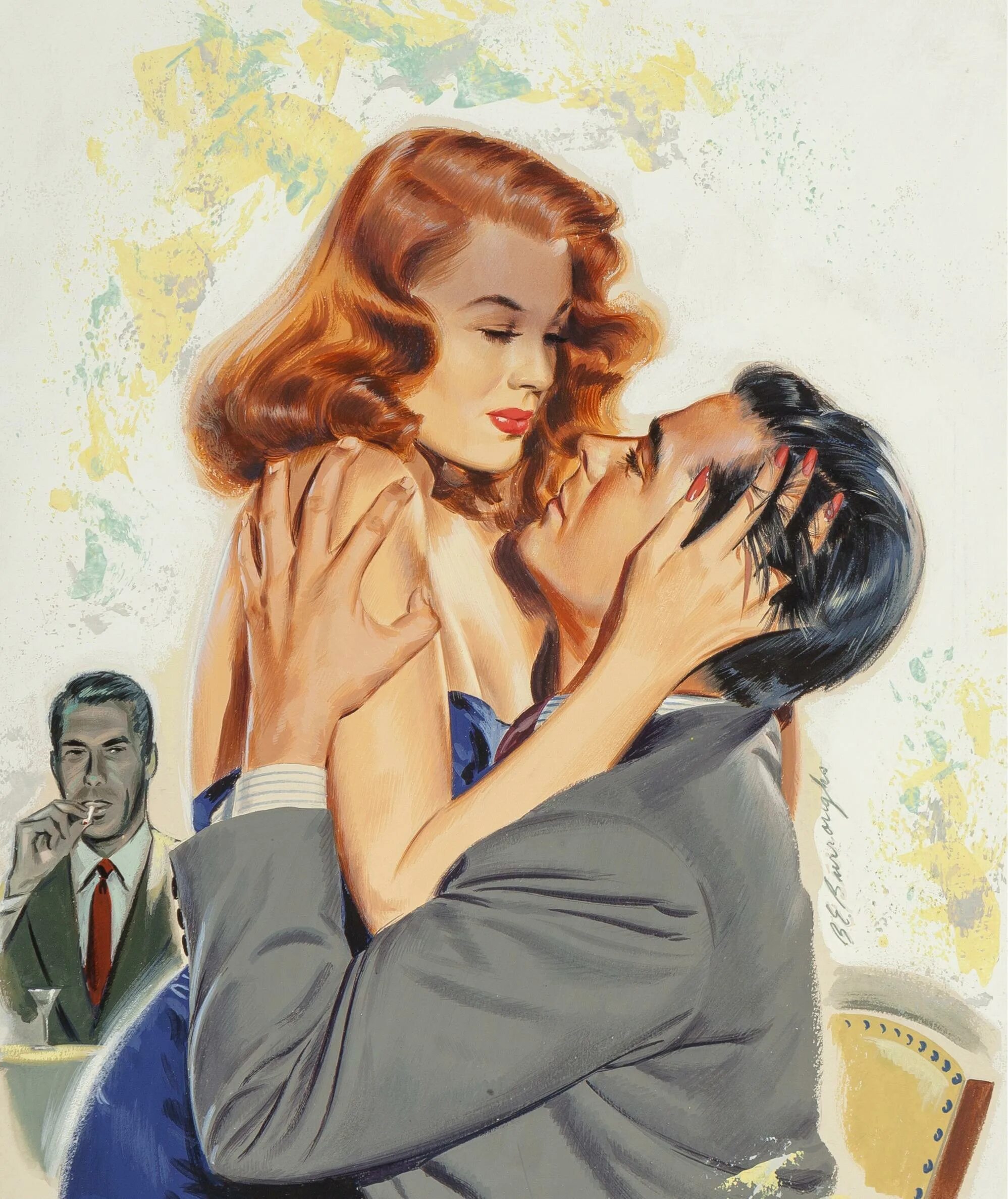 Ретро измены женщины. Том ловелл - tom lovell (1909 - 1997) — американский иллюстратор и художник. Genevieve с мужиком. Ретро измены женщины. Разговор мужчины и женщины ретро.