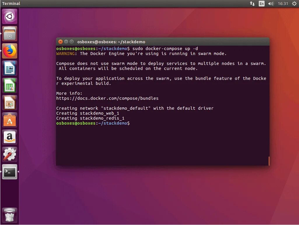 Docker compose localhost