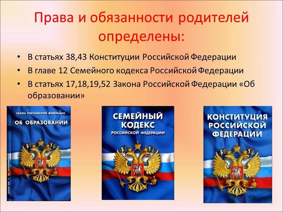 Защита прав отцов. Семейный кодекс. Семейный кодекс Российской Федерации.