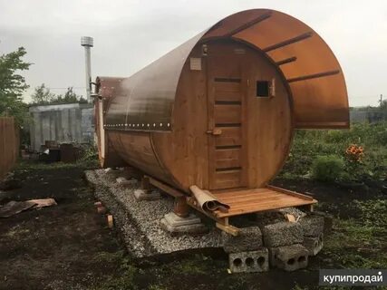 Установка бани бочки
