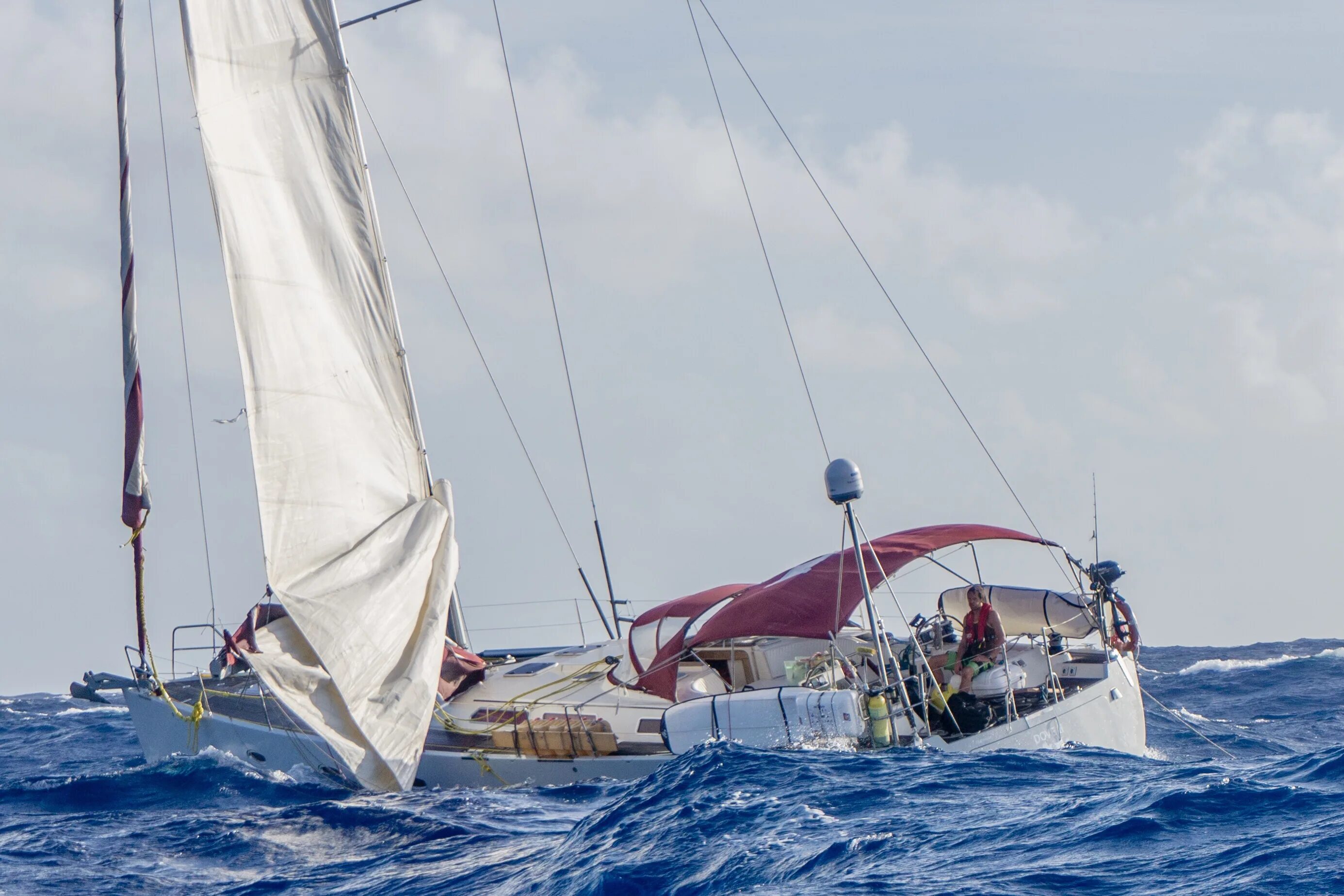 Up sail. Atlantic sailing boat. marine bell атлантик стафф. pulling up the sails.