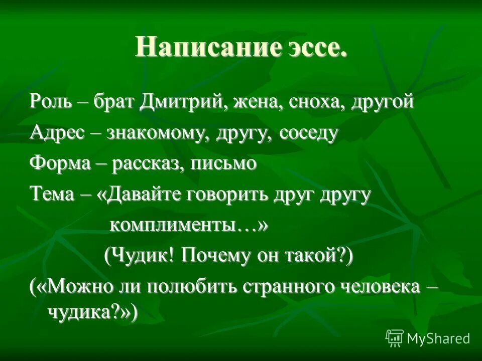 Синонимы к слову чудик. Как написать сочинение на тему мой друг. Чудик урок в 7 классе.