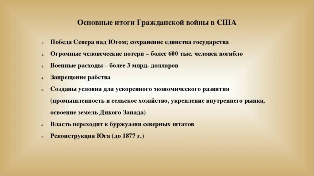 Итоги гражданской войны в США 1861-1865. Ход и итоги гражданской войны в США 1861-1865 таблица. Итоги гражданской войны в США 1861-1865 таблица. Итоги гражданской войны в США 1861.