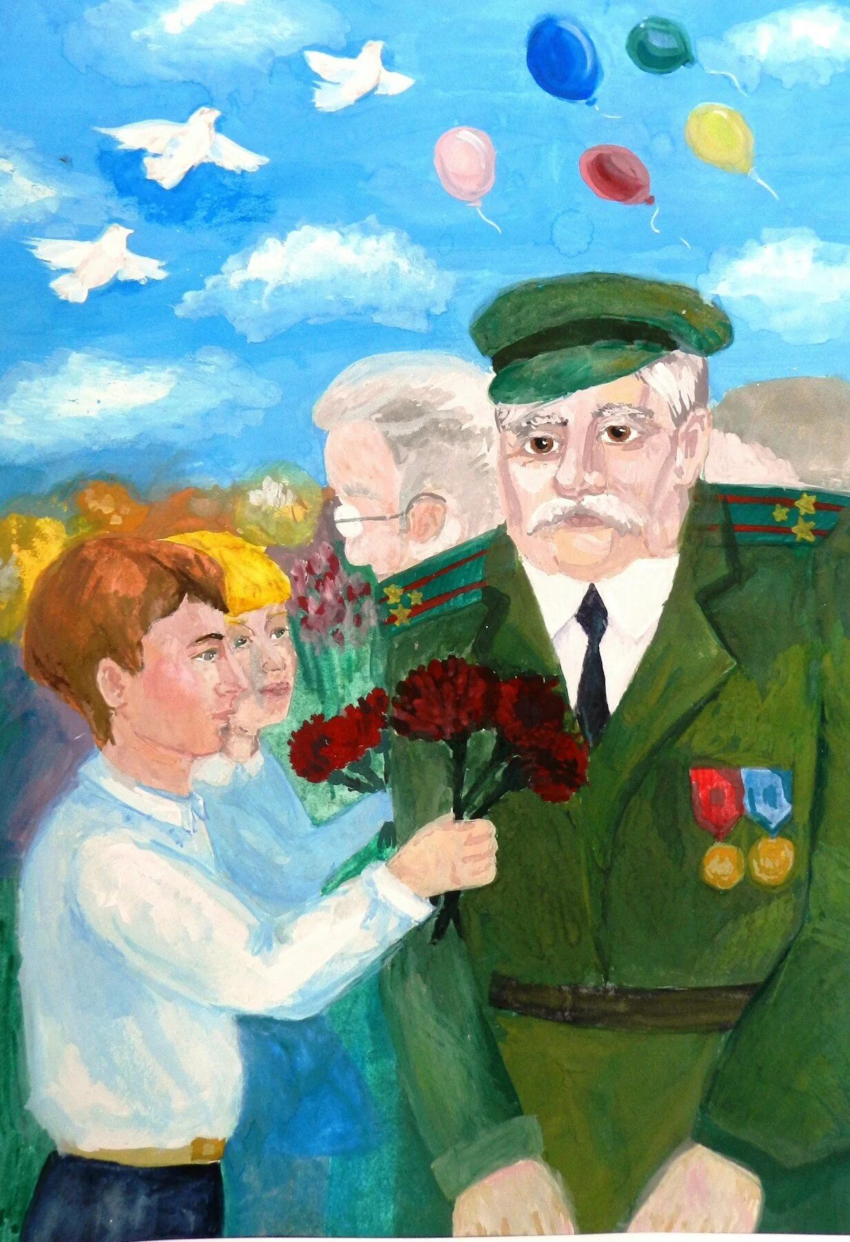 День ветерана тема. Ветеран рисунок. Рисование для детей "цветы для ветерана. Рисунок ко Дню Победы. Детский рисунок к 9 мая.