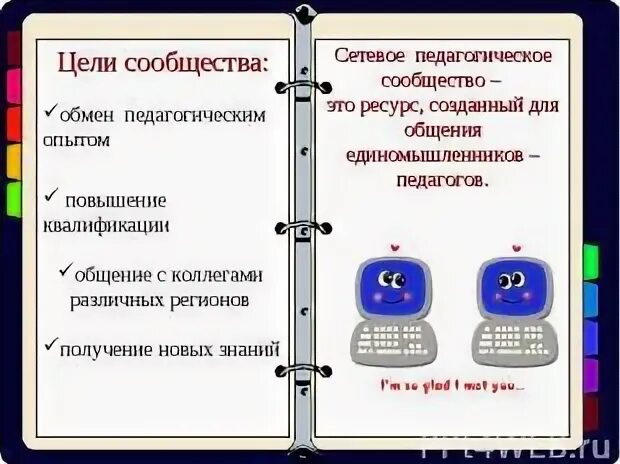 Сетевые образовательные сообщества. Цель сообщества.