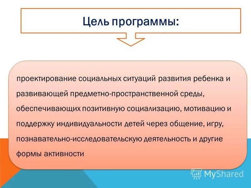 Цели и задачи программы. Логика проекта. Управление программой проектов. Цель программы проектов. Создание условий для творческой самореализации.