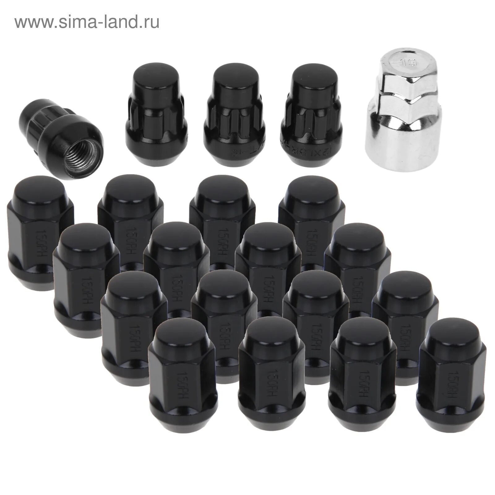Колёсные гайки 12х1. 5. 5 черные. Колёсные гайки 12х1. N21bcn34c.