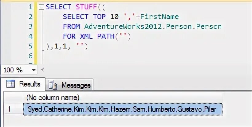 For xml path. For xml path