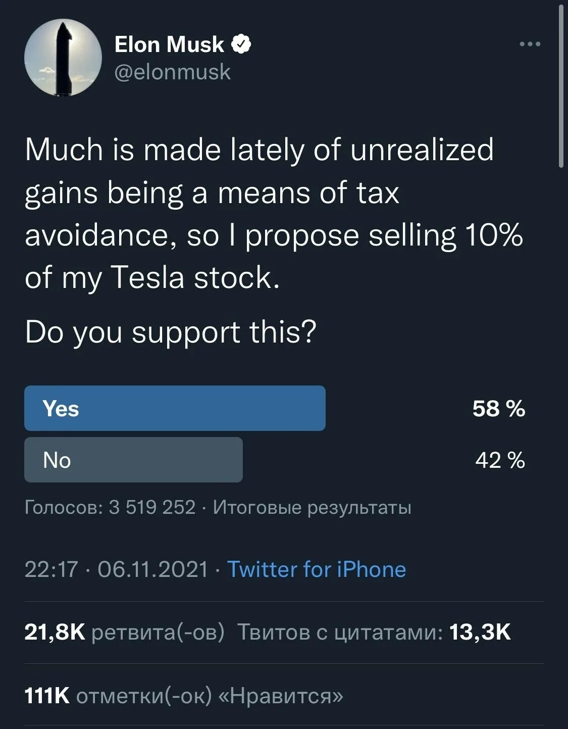 Маск продал