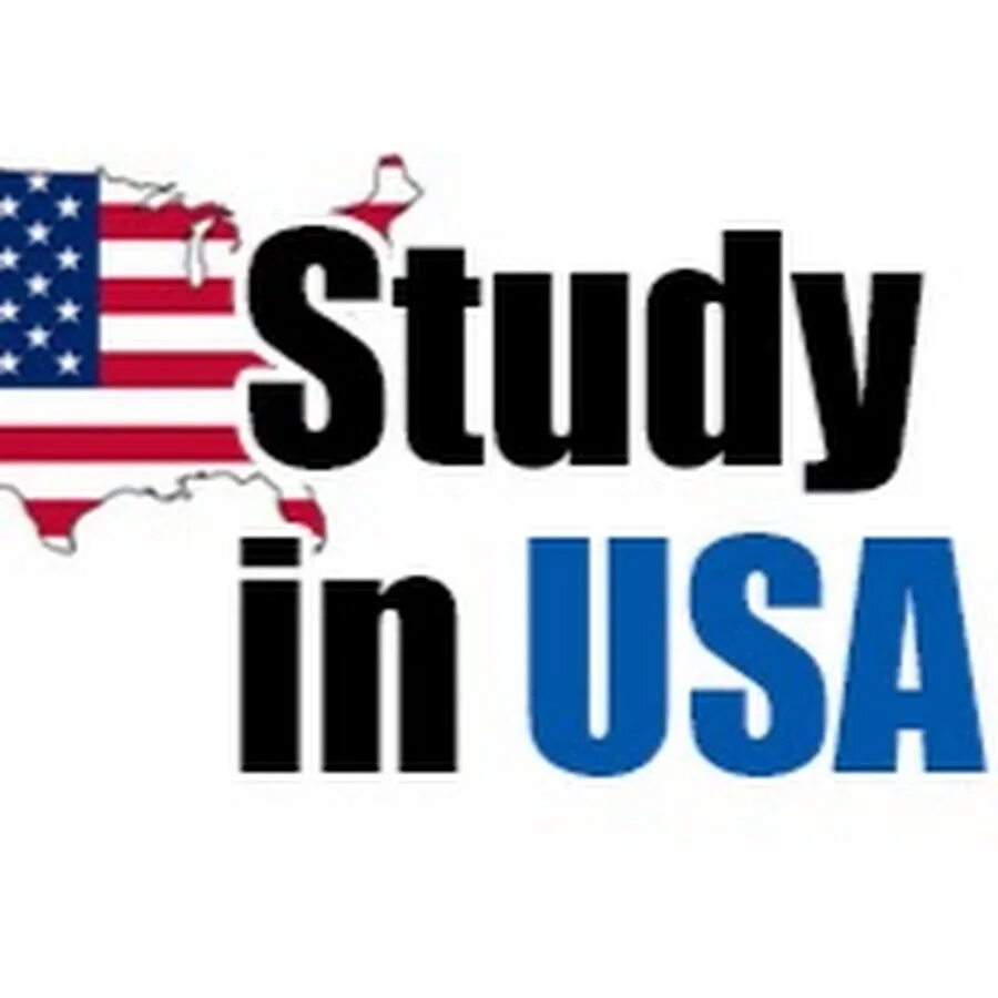 Study in USA. USA studing. Study in USA logo. USA student visa.