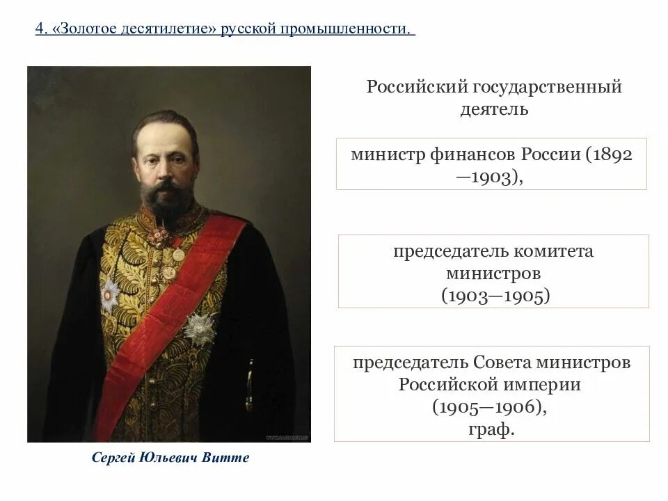 Экономическое развитие в годы правления. Председатель совета министров Российской империи 1905 1906. Витте министр финансов при Александре 3.