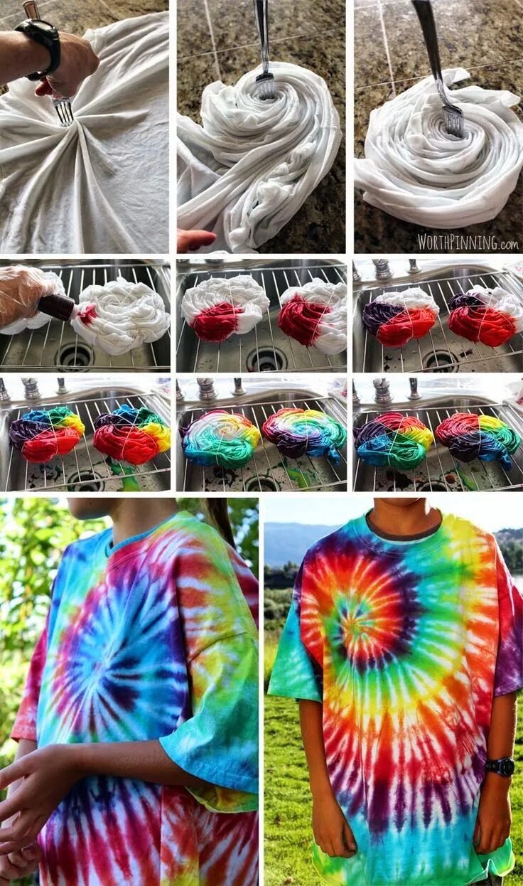 Где красить одежду. Техника tie-dye. окрашивание ткани узелковый батик. tie dye техника окрашивания. покрасить футболку.