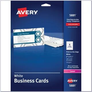 Avery Perforated Business Card Template.