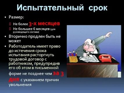 До 6 месяцев испытание
