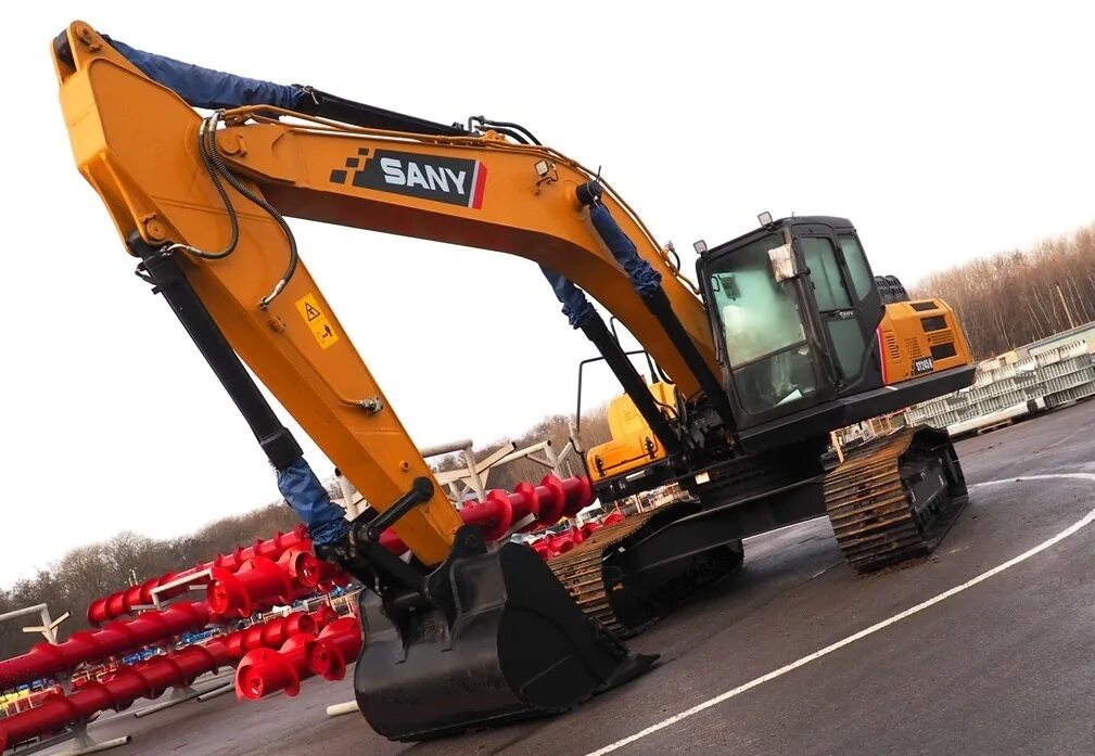 Sany s225nlc. Sany 245. Экскаваторы строительные гусеничные. Рыхлить на экскаватор sany 245h. Харвестер sany sy245f.