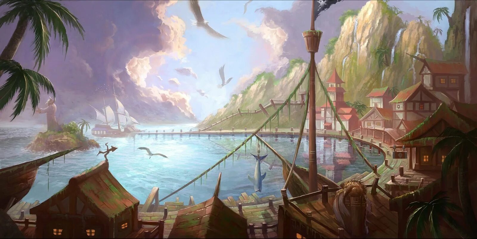 Transform into a pirate town