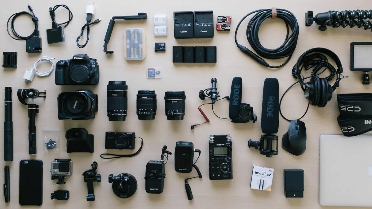 Video gear. Оборудование для фотоаппарата. Video gear. Video equipment. Video gear.